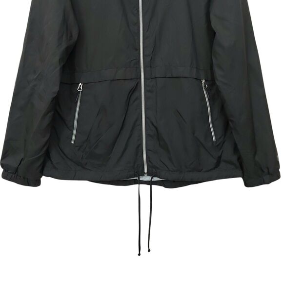 Free Country Windbreaker Mens Medium Black Lined Hooded Full Zip Outdoor Travel - Picture 3 of 12